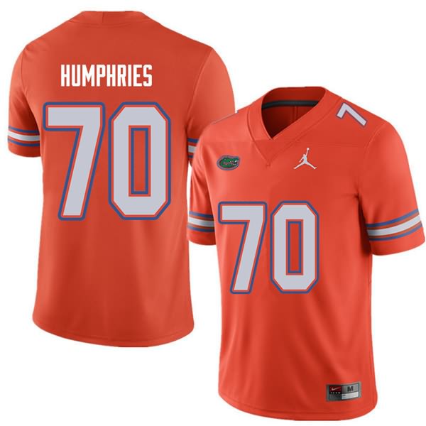 NCAA Florida Gators D.J. Humphries Men's #70 Jordan Brand Orange Stitched Authentic College Football Jersey GSZ8764MI